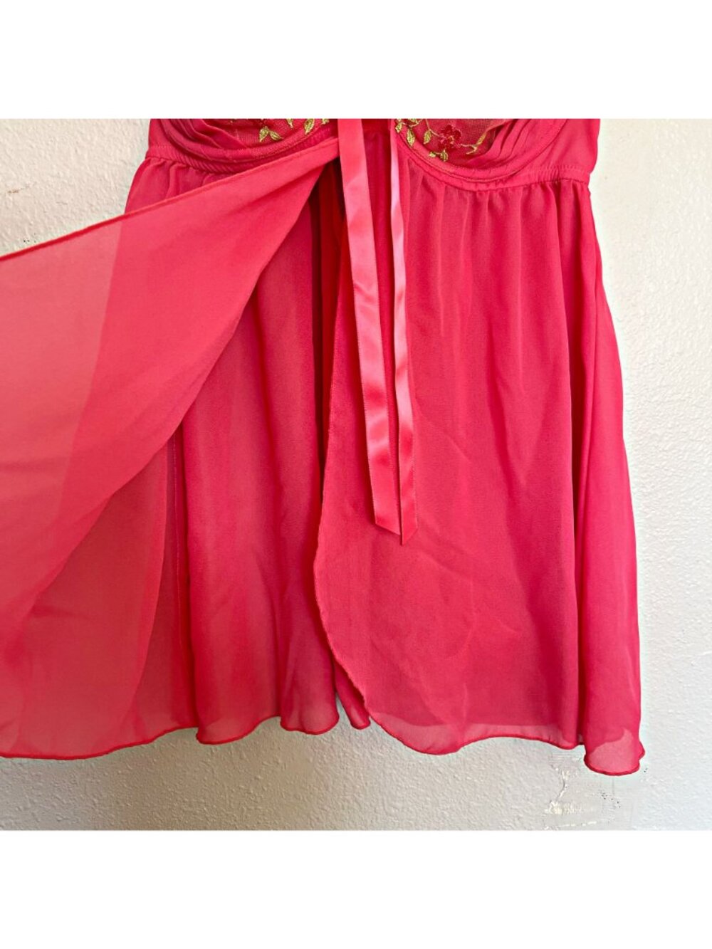Cacique Babydoll Lingerie 2Pcs Sheer Lace Chemise Nightgown Underwear Plus 18/20 - Picture 11 of 12